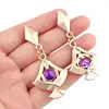 Anime Genshin Impact Anime Yae Miko Vision Cospaly Props Metal Alloy Earring Ear Studs Jewelry Women Accessories Gift for Fans 5