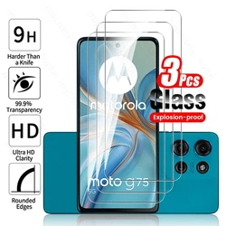 Premium 3-Pack 9H Tempered Glass Screen Protector Case for Moto G35 5G (3PCS-Transparent)