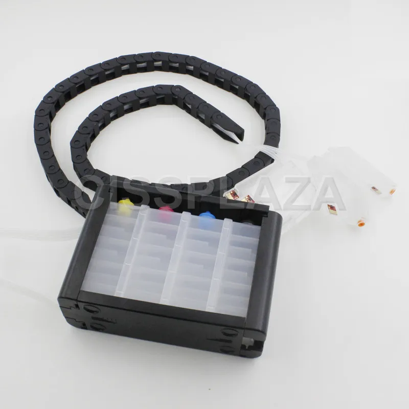 CISSPLAZA 1set 24 inch CISS system With permanent Chips compatible For hp 711 Designjet T120 T520 printer With Chain