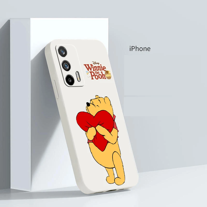 

Winnie The Pooh Disney For Realme Q5 GT Neo 5 3T 3 XT X3 C55 C30 C21Y C11 C2 Explorer Master Liquid Rope Phone Case