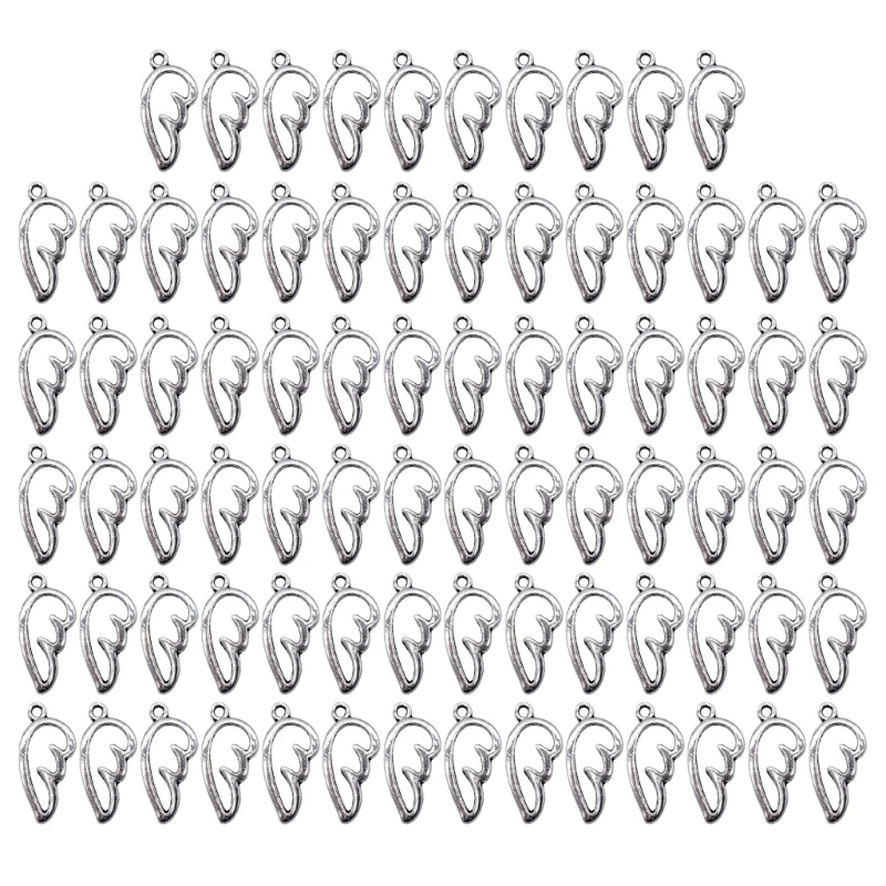 

Bulk Pack of 80 Angel Wing Pendants Jewelry Making Supplies Alloy Charm Pendant Versatile Necklace Bracelet Pendants