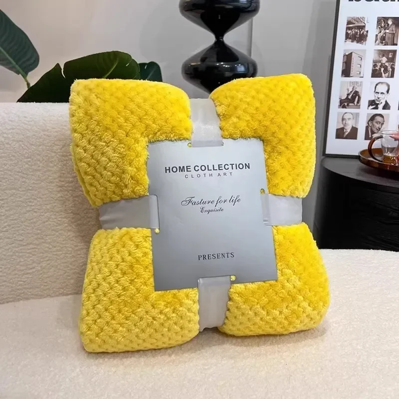 Mantas y colchas a cuadros de lana suave y cálida para sala de estar, dormitorio, manta de cama de aire acondicionado para sofá, ropa de cama