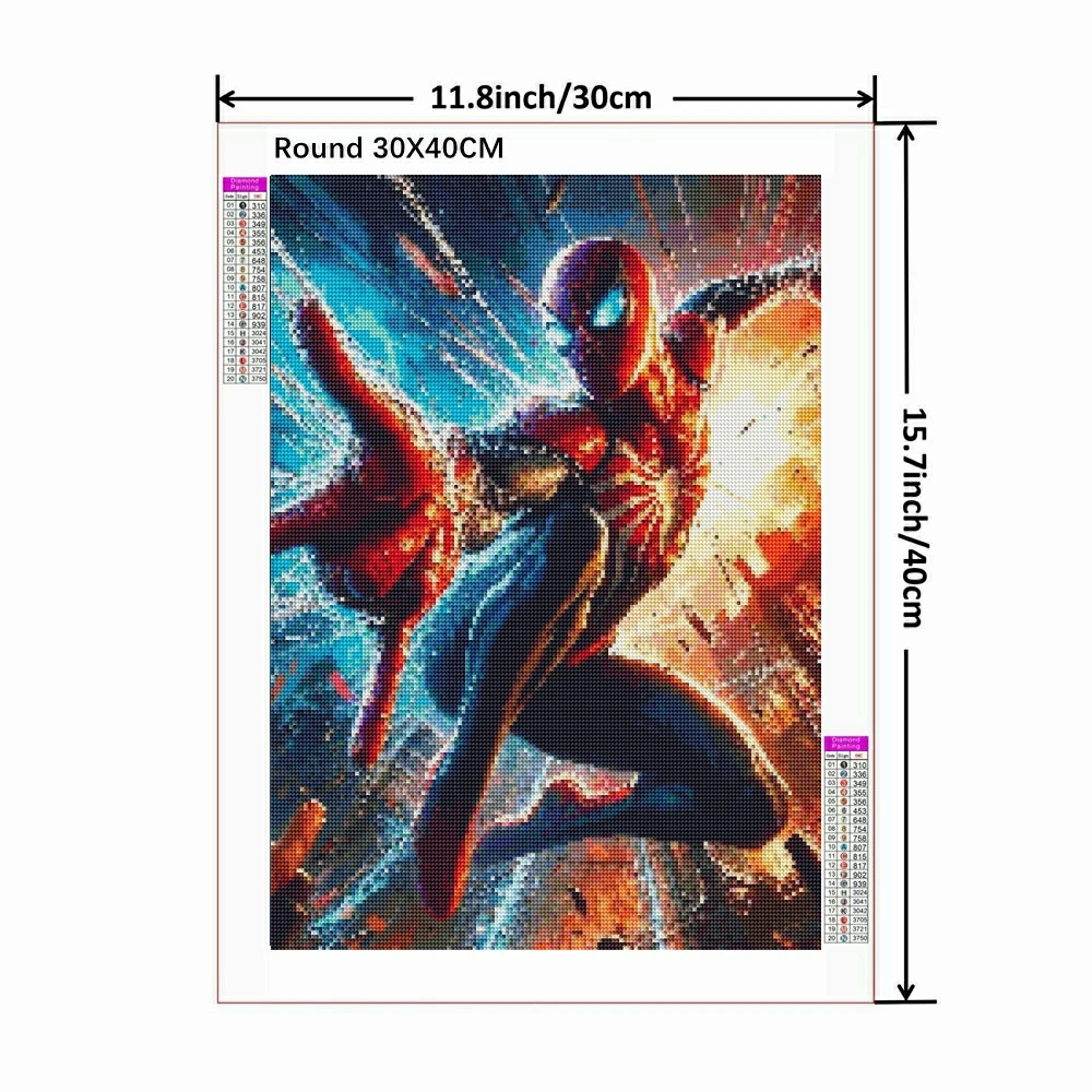 スパイダーマン5dダイヤモンド絵画,スーパーヒーローアート