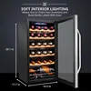 24 Bottle Compressor Wine Cooler Refrigerator w/Lock | Large Freestanding Wine Cellar For Red,White,Champagne or Sparkling Wine 2