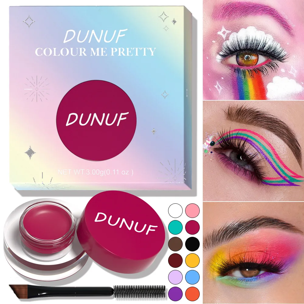 12 Face Color Waterproof Eye Shadow Durable Eyeliner Matte Color Painting Eyebrow Dye 12 color super waterproof eyebrow dye color eyebrow dye multi function eyebrow cream eyeliner makeup coametics