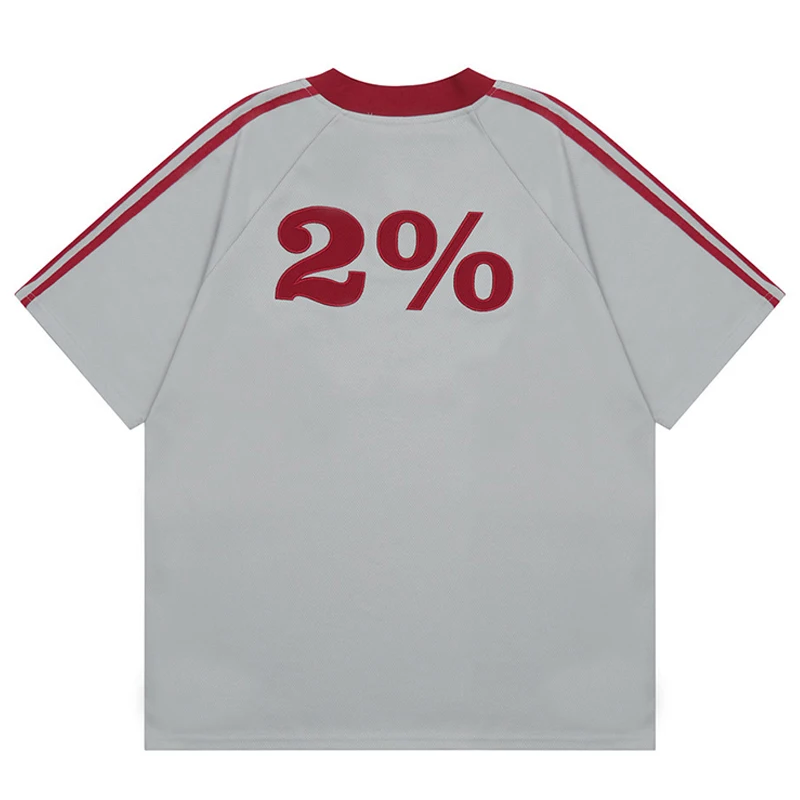 Letter Print Short Sleeve Oversized T-shirt Mens Summer Casual Crew Neck Contrast Paneled Cotton Loose Couple Tees_voghion.com