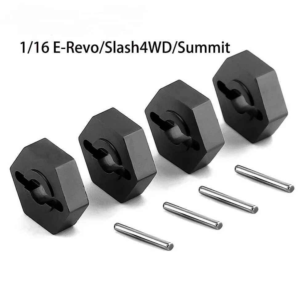 

4Pcs 1/16 RC Car 12mm Upgrade Wheel Hex Hubs With Axle Pins For Traxxas 1/16 E-Revo Slash 4WD Summit VXL