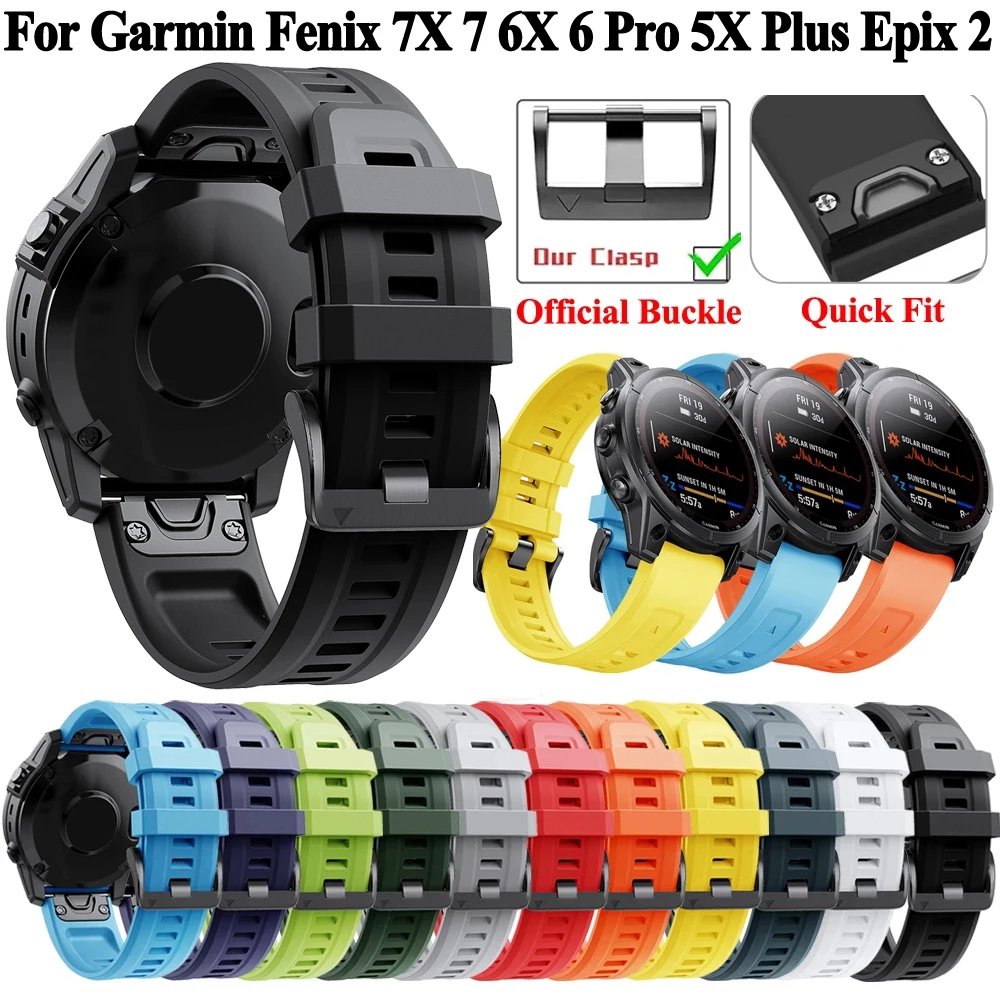 Garmin Fenix 6x Pro Strap Garmin Fenix 6 Pro Straps Silicone Wrist