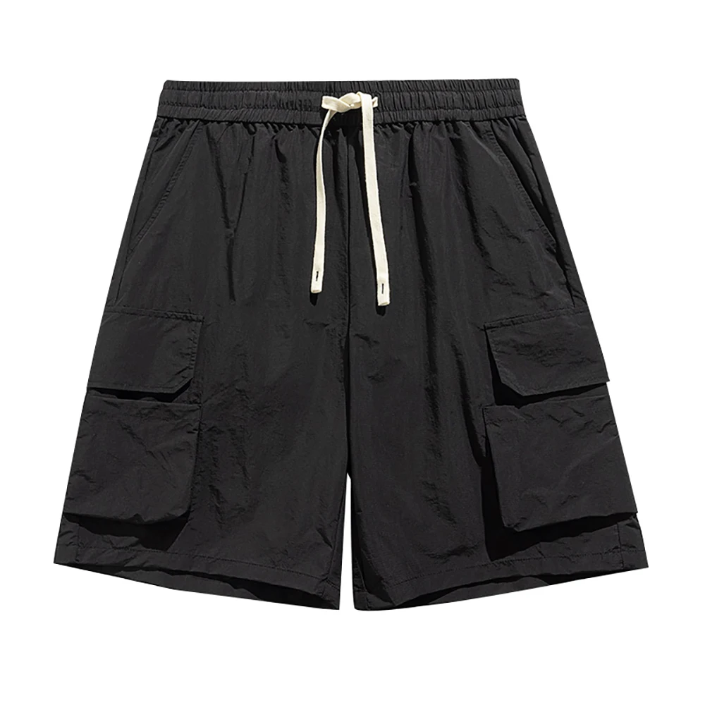 Big pocket cargo shorts men\'s summer straight leg baggy plus size American fashion high arcade can wind five quarter pants