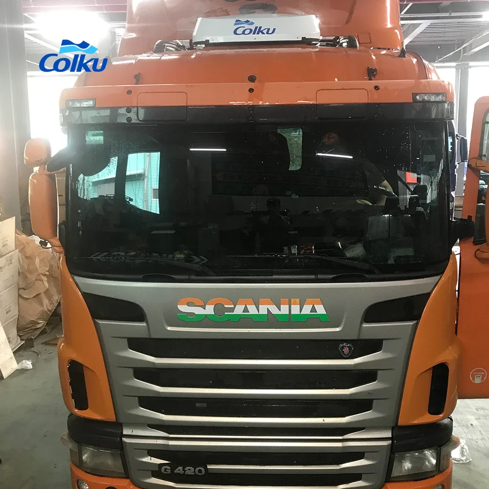 All in one design truck roof 24v air conditioner 7500BTU great cooling rooftop air conditioner mini bus car rv