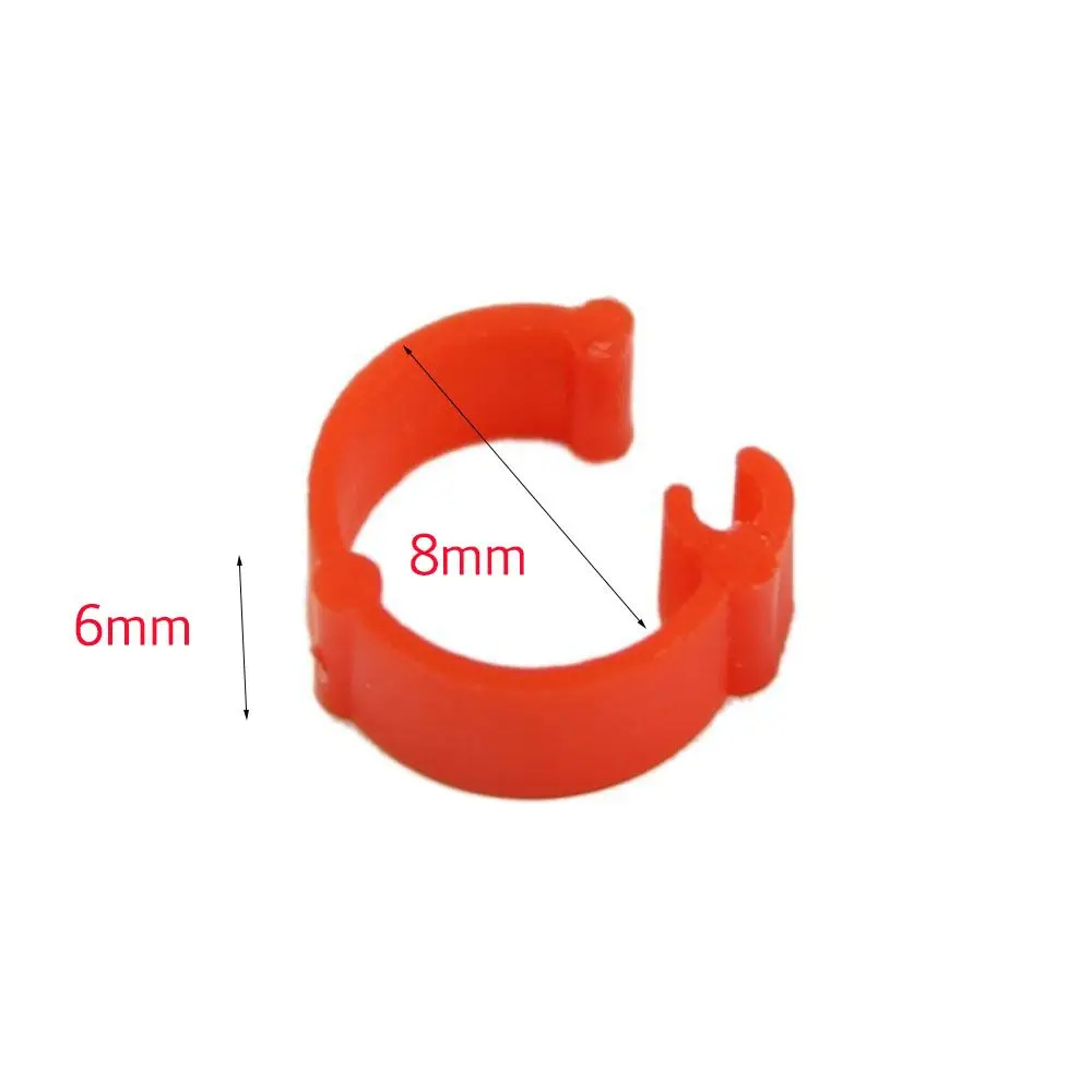 100pcs 직경 8mm 유용한 새 홈 가든 애완 동물 제품 가금류 다리 링 비둘기 클립 링 색상 무작위