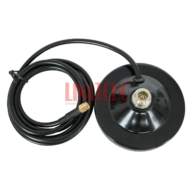 N Female Jack Socket Antenna Magnetic Base 90MM Diameter RG58U Cable SMA Male Connector