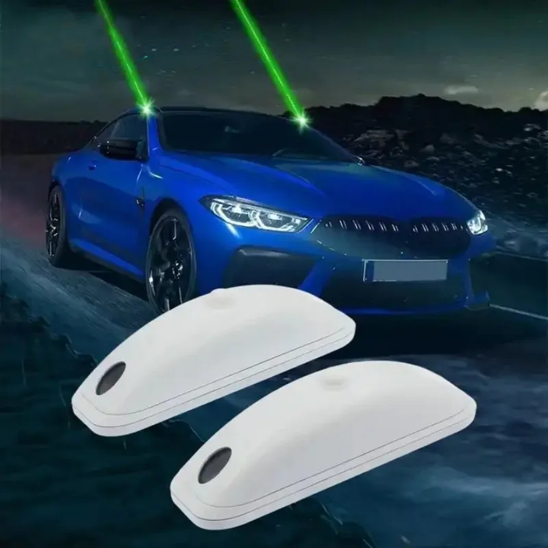 Auto Laser Nebel Warnleuchte stark grün dekoratives Licht USB wiederauf  ladbare Autodach Antik ollisions lampe Auto Zubehör - AliExpress