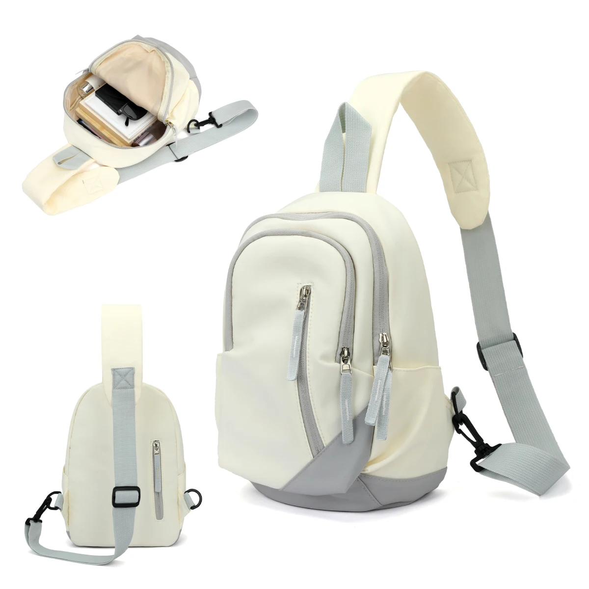 Men's Crossbody Bag, Lightweight Outdoor Travel Portable Bag, Single Shoulder Chest Bag, Women's Large Capacity Backpack, Couple's Cycling and Hiking Bag