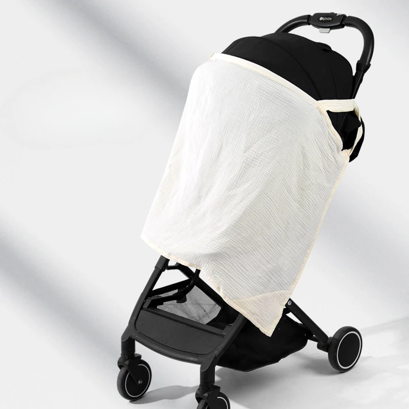 Mom's Outdoor Baby Feeding Cover, Pure Cotton Cape Adjustable Apron Baby Feeding Blanket Stroller Protective Cover Nurse