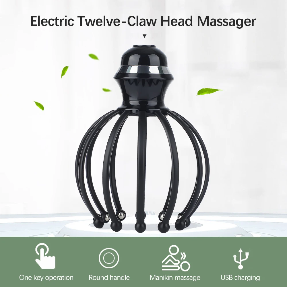 12 Claw Electric Head Massager Octopus Claw Scalp Massager Relaxation