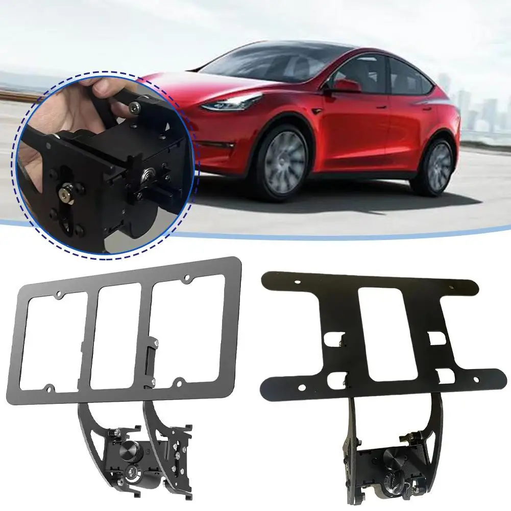 

No Drill License Plate Holder for Tesla Model 3/Y 2017-2023 With Anti-Theft Features Front License Plate Bracket Mounting Kit