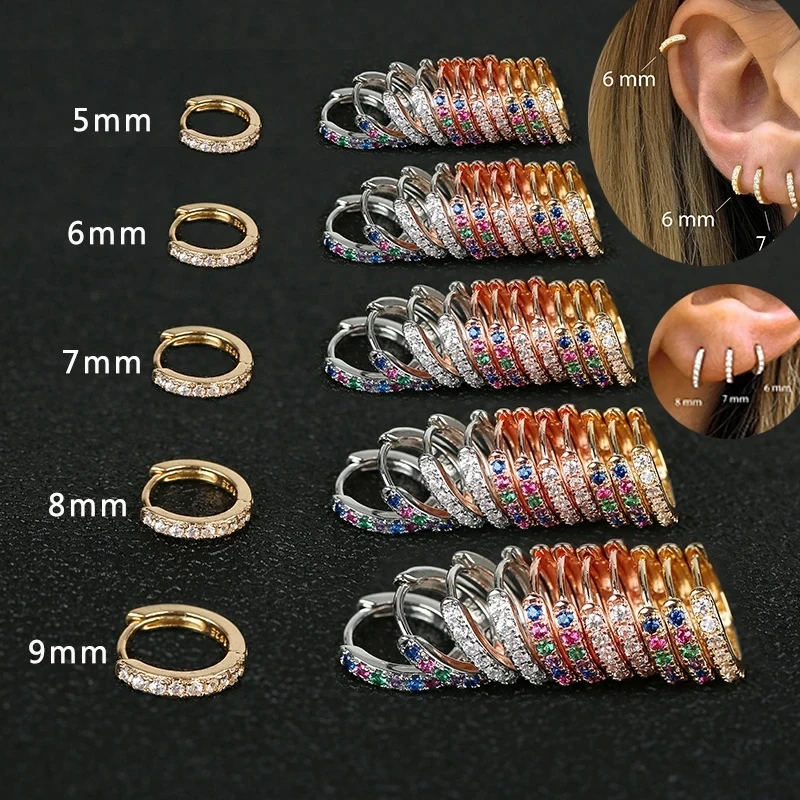2 Unid/set De Pendientes De Aro Pequeños De Acero Inoxidable Para Mujeres Y Hombres, Color Dorado, Círculo Negro, Anillo De Oreja Grueso, Pendientes Huggie, Piercing De Aro Tan Jianjun Unisex