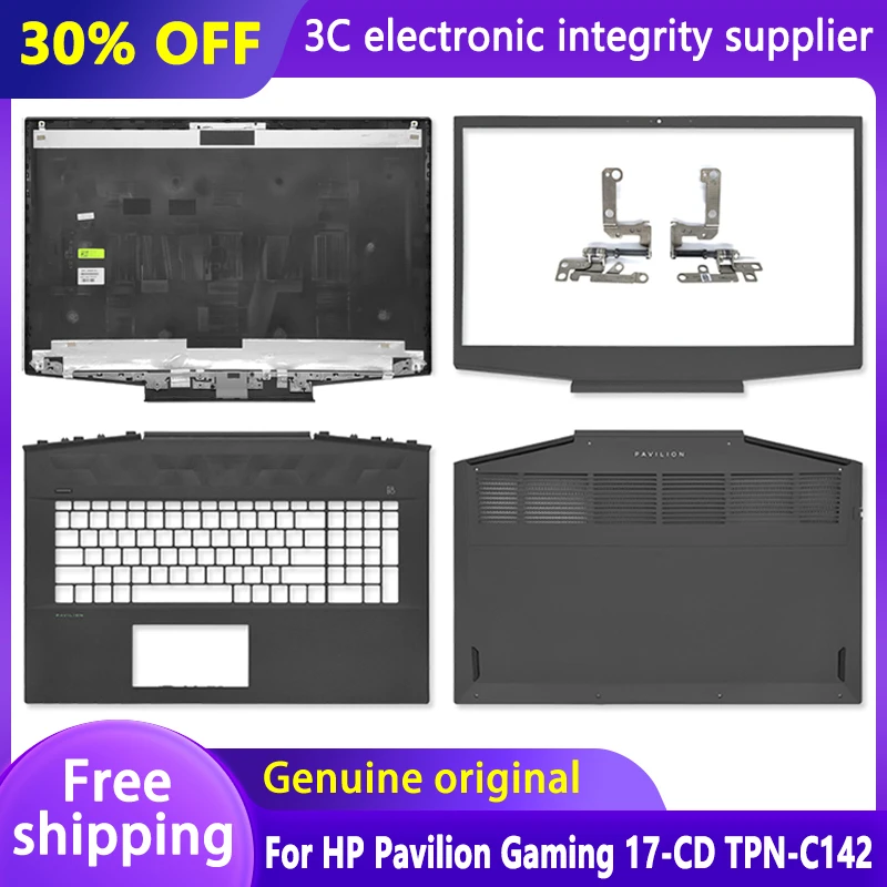 Nuova Custodia Per Laptop Per Hp Pavilion Gaming 17-Cd Tpn-C142 17.3 Pollici Lcd Cover Posteriore Cornice Anteriore Poggiapolsi Inferiore Cerniere Sup