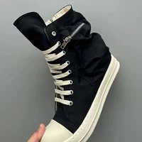 Marque hommes chaussures décontracté toile poche portefeuille appartements haut cheville femmes chaussures Vintage rétro luxe Designers Skateboard baskets 4