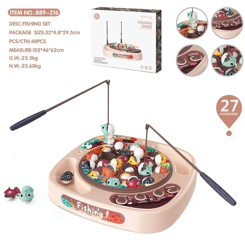 Kids Toy Play House Simulation Baby Fishing Toy Children's Electric Rotating Music Light Parent-child Interaction for Gift 5