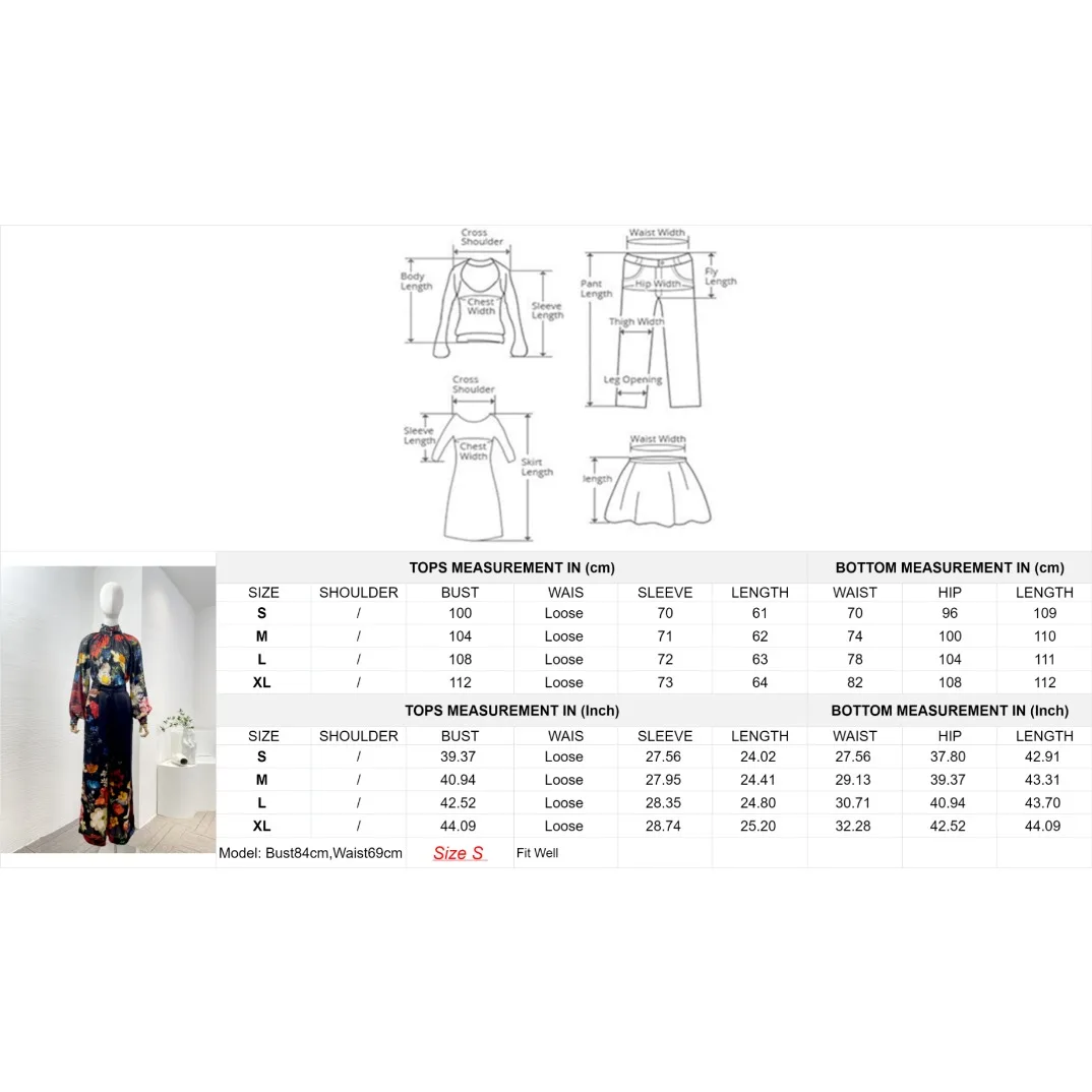Pure Silk High Quality 2024 New Summer Elegant Black Red Flower Print Long Sleeve Diamonds Pressed Blouse Tops Pants Set