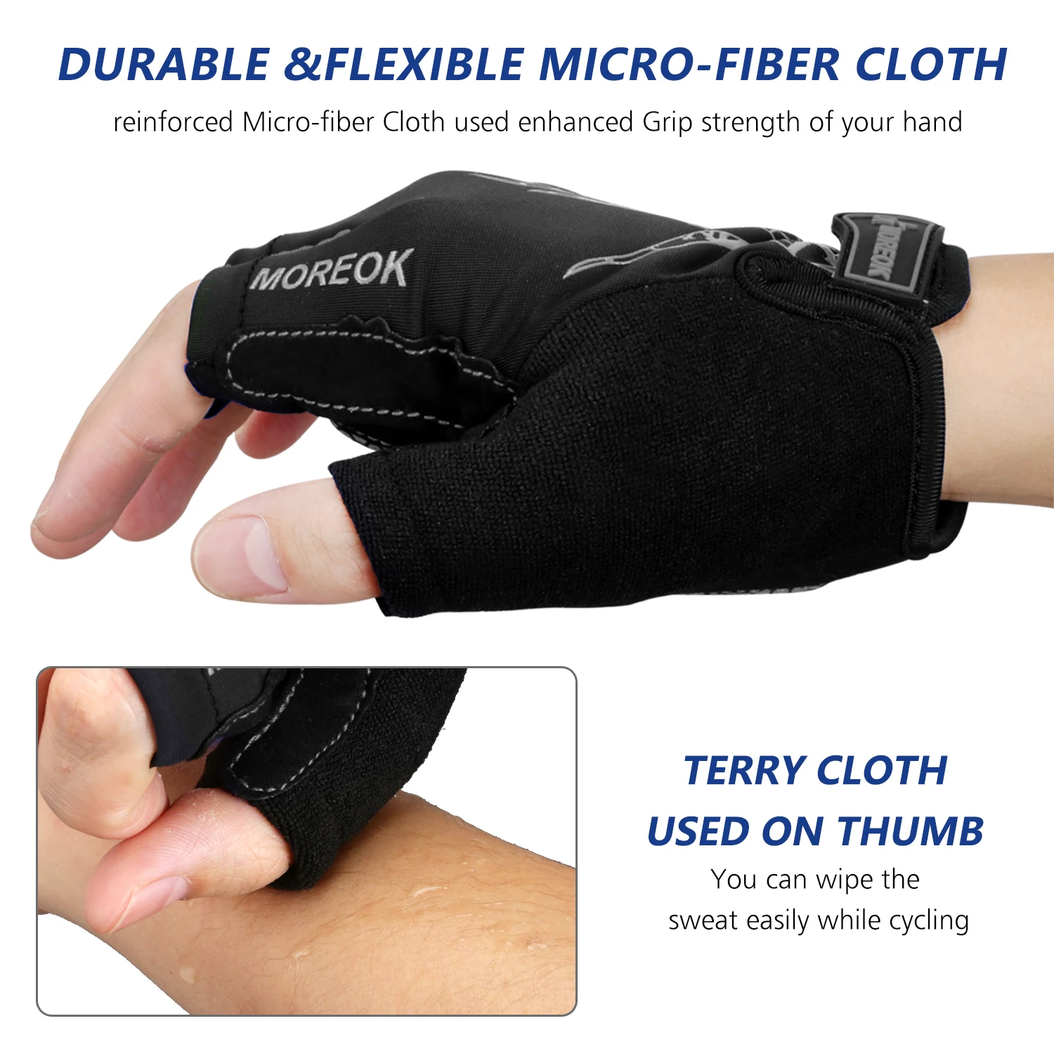 Bike Gloves Half Finger 5MM Gel Pads Breathable Mountain Road Cycling Shock-absorbing for Men cycling gloves