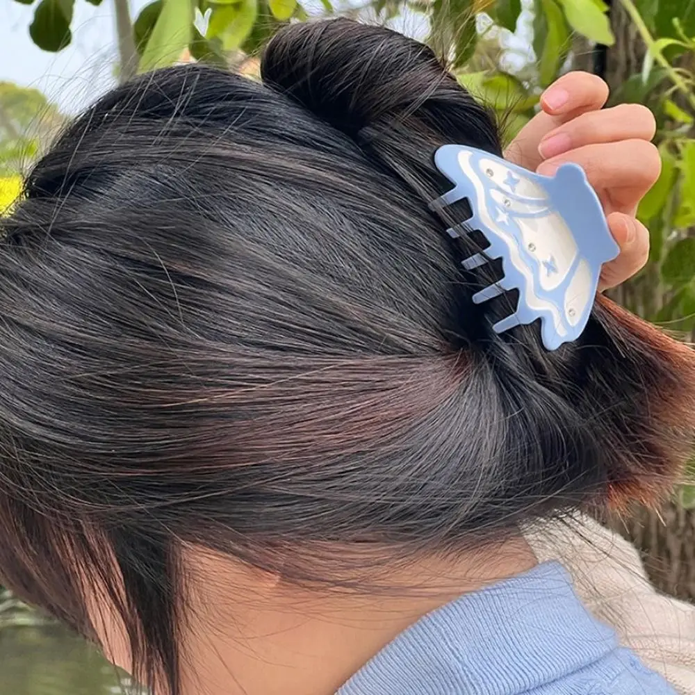 

Acetate Hair Claws Hairgrips Zircon Butterfly Claw Clips for Thick Hair Rainbow Cloud Barrettes for Women Women