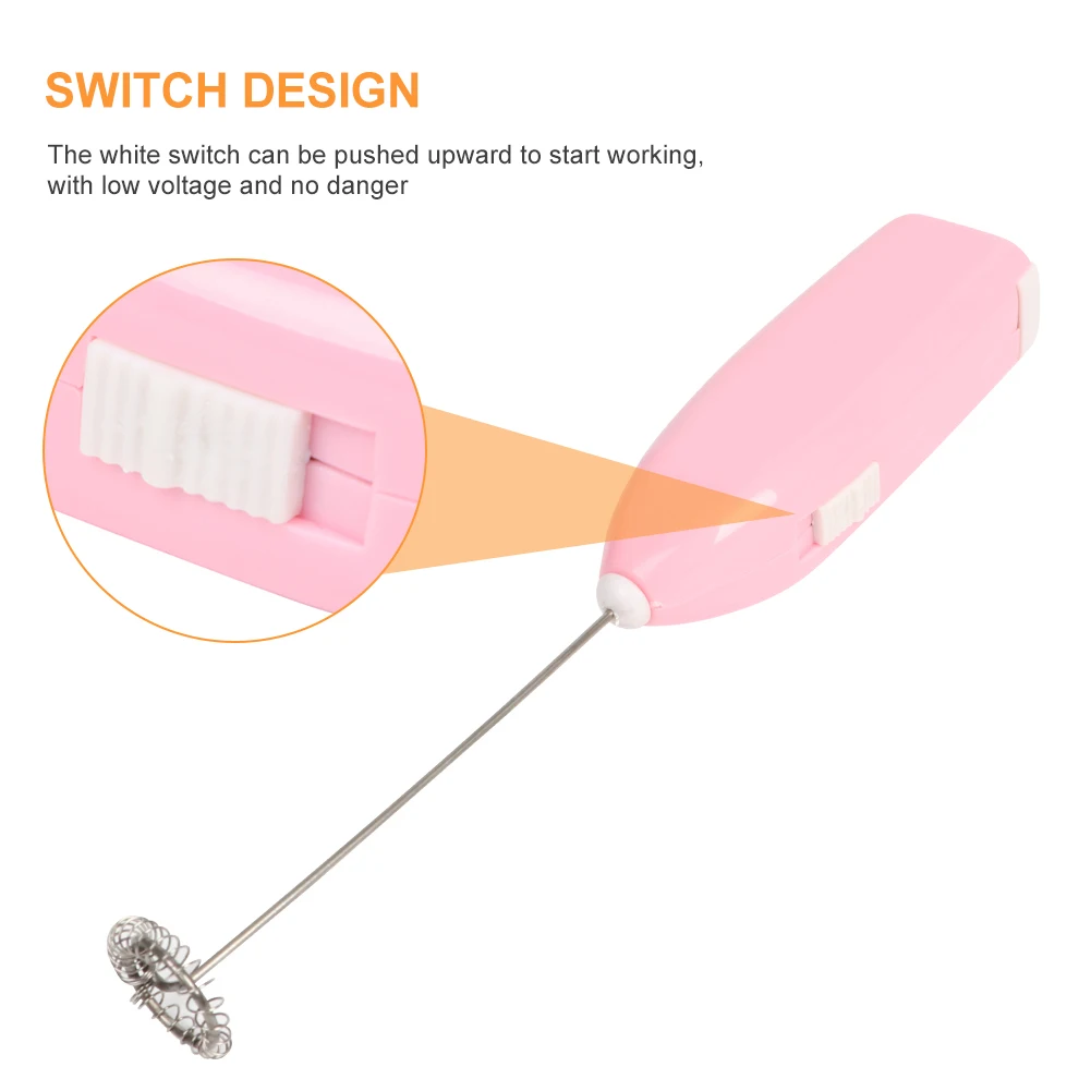 Description Picture 4 of itemElectric Milk Frother Battery Powered Handheld Egg Beater Milk Foamer Wireless Whisk Blender Egg Whisk Tool Cooking Accessories