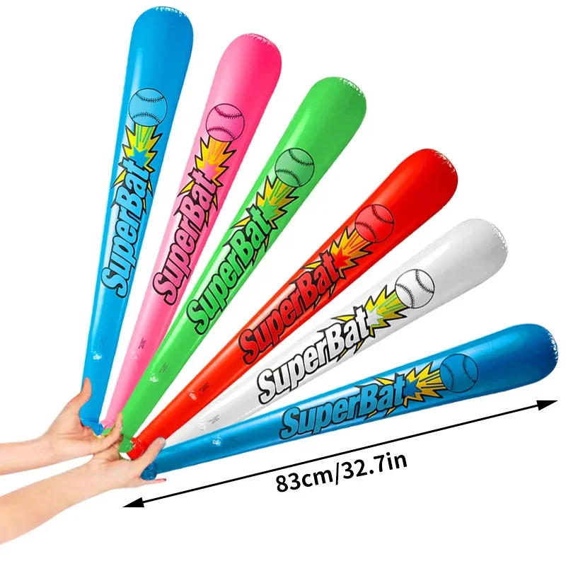 6Pcs/Set Inflatable Baseball Bat Inflatable Hammer Stick Balloon Toy Carnival Party Kids Birthday Gifts Pool Water Game Toy 2