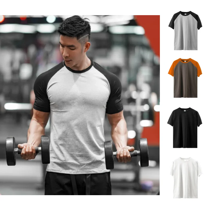 

Men's Sports Short-sleeved Quick-drying Fitness Clothes Tight Cotton T-shirt
