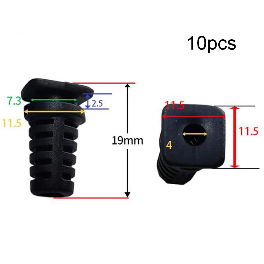 10 шт., резиновый шнур для соединения кабельных втулок, 3,5-5 мм