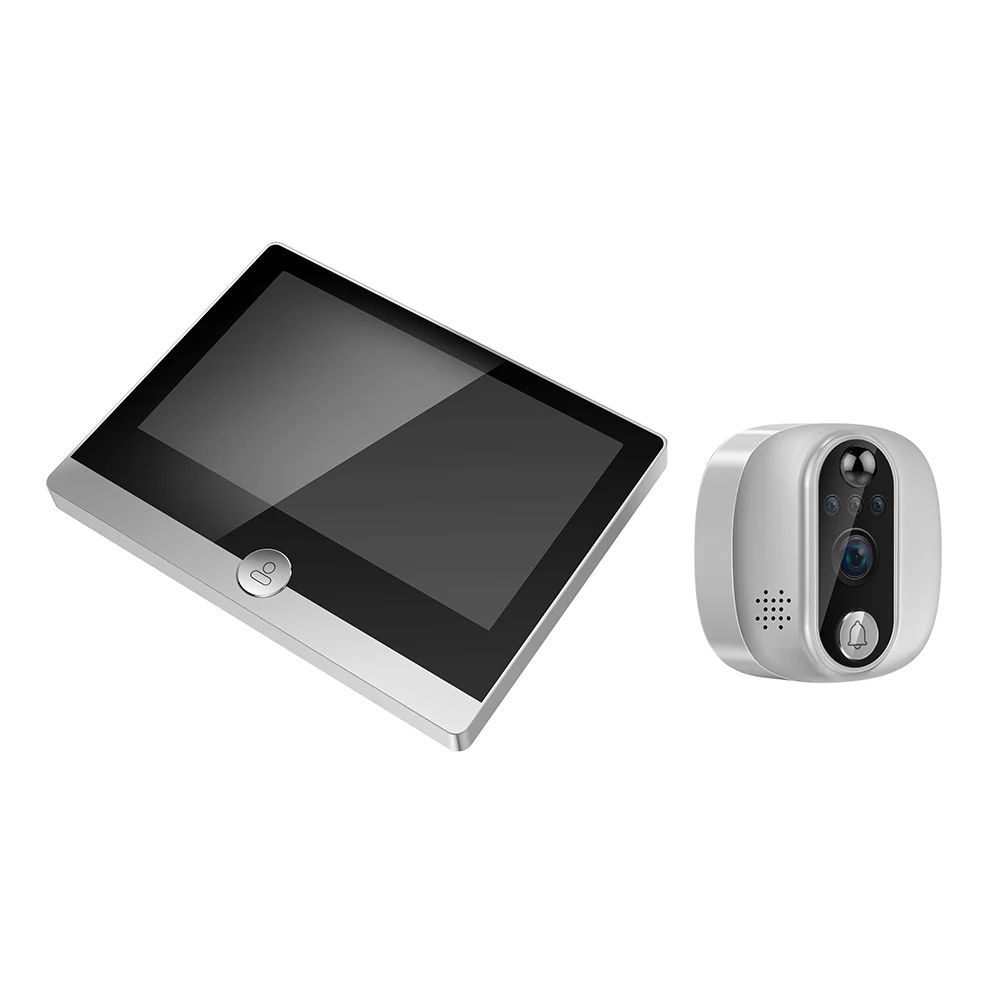 

Tuya Peephole Camera 4.3-inch IPS 2.4G WiFi Smart Video Doorbell Camera PIR Motion Detection 5000mAh Remote Intercom Smart Home