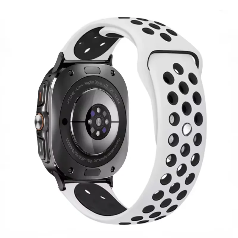 Two-Tone Silicone Breathable Sports Wristband Bracelet