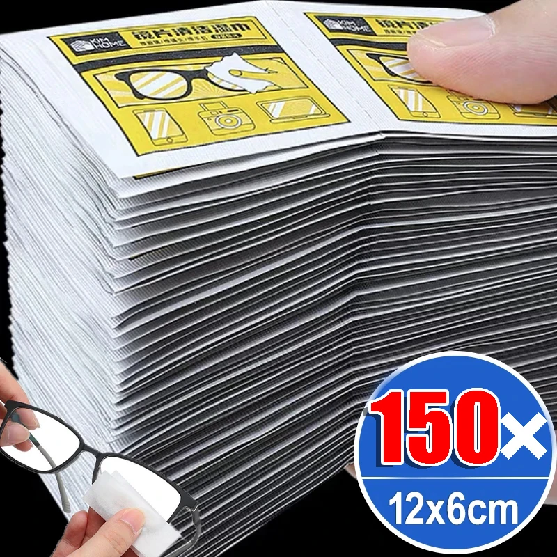 New Individual Packing Antifogging 10/150Pcs Glasses Wipe Wet Tissue Anti Fog Cleaner Wipes Phone Screen Cleaning Artifact Tools 2