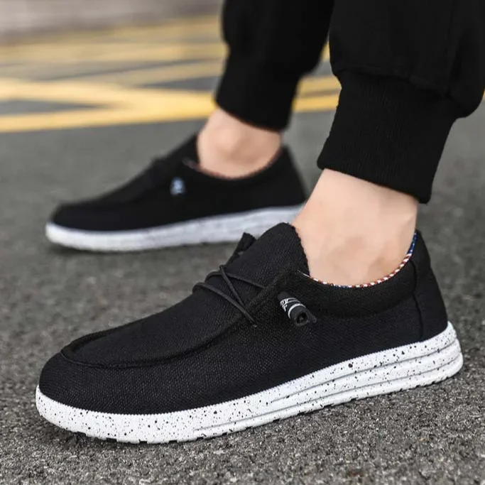 Loafers Men Canvas Shoes for Men Walking Shoes Breathable Slip on Flats Vulcanized Shoes Outdoor Light Men's Driving Footwear 4