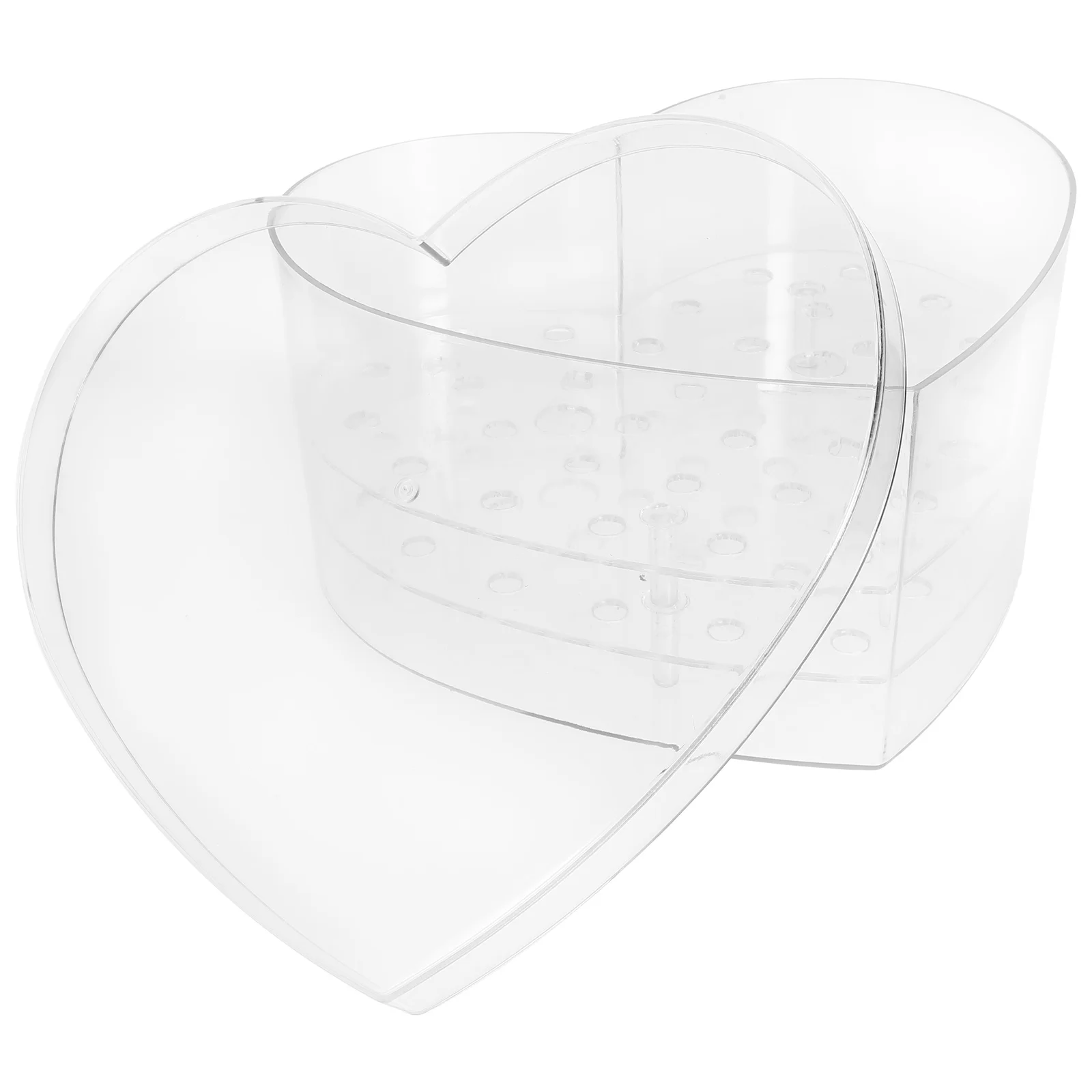 Heart Shaped Clear Flower Box Acrylic Decorative Box Transparent Vase For Romantic Gift Idea Valentine Day Present Teacher Day 5