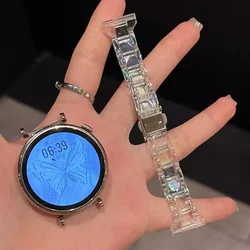 Slim Resin Rainbow Laser Transparent Watch Band - 20mm/22mm Sport Wrist Bracelet for 22mm watch band (01 transparent)