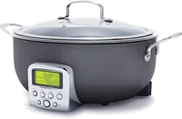 Elite Essential Smart Electric 6QT Skillet Pot, Presets to Sear Saute Stir-Fry and Cook Rice, Healthy Ceramic Nonstick and Dishw 1