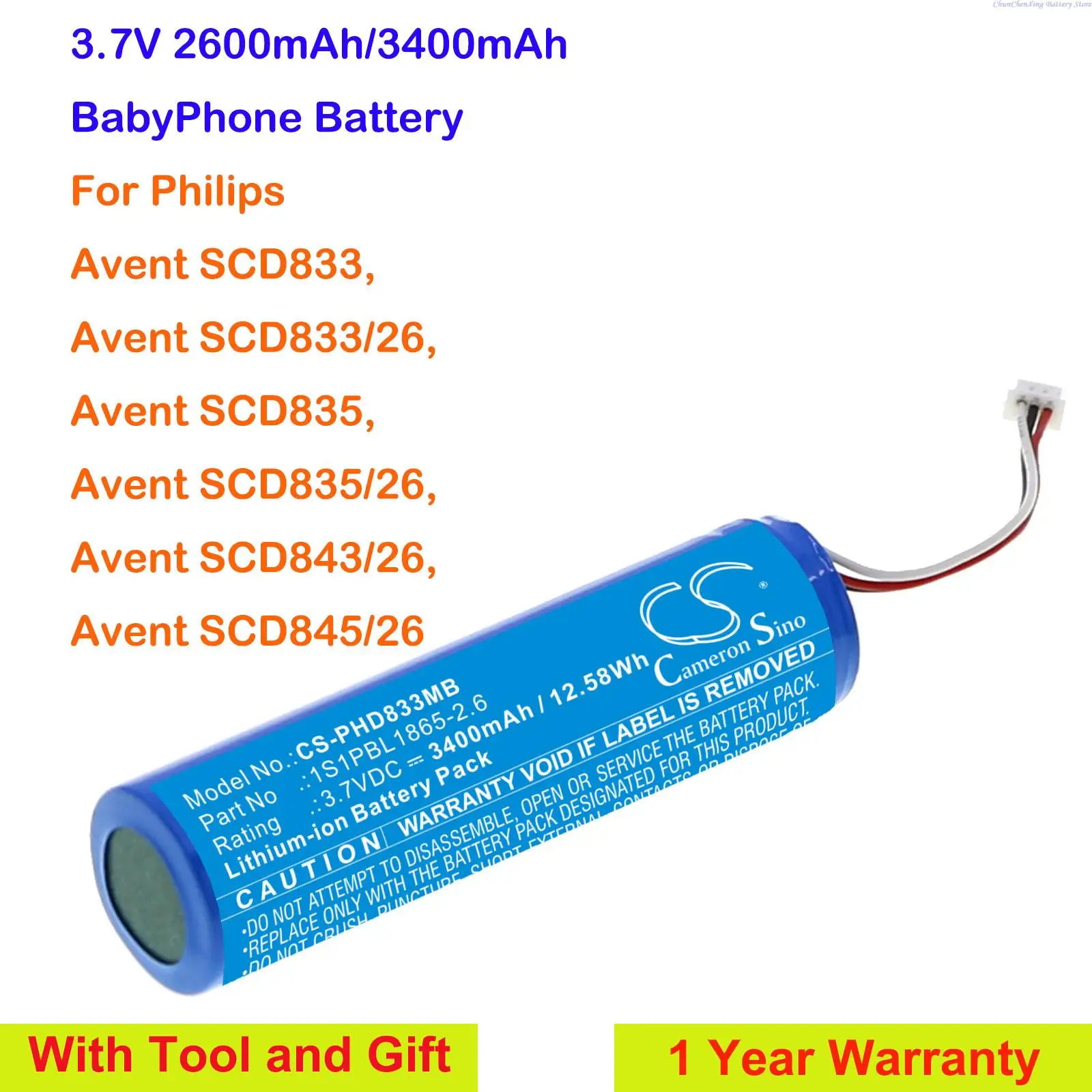 Avent Monitor Replacement Battery For Philips Avent Baby Monitors