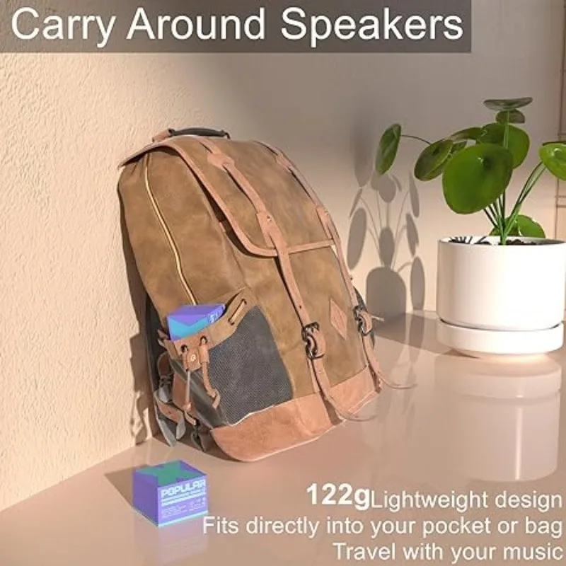 Mini Bluetooth Speaker, Mini Bluetooth Speaker, 122g, Suitable for Outdoor and Indoor (Green) 5