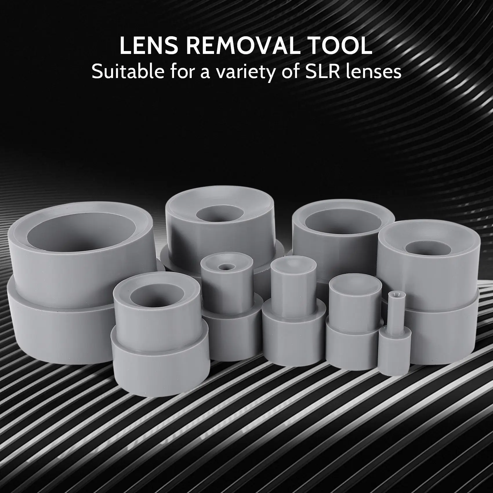 Camera Lens Repair Kit 9Pcs/Set Lens Repair Tool for Camera DSLR Ring Removal Rubber 8-83Mm Photo Studio Accessories