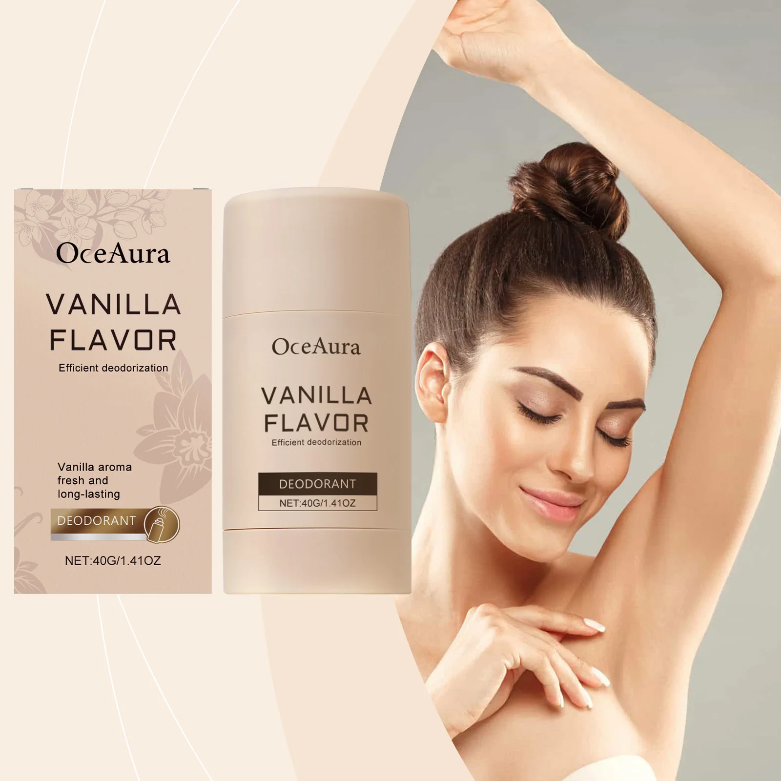 Bâton d'élimination des odeurs corporelles, parfum de vanille, mauvais odeur, Anti-transpiration, fraîcheur durable, déodorant sous les bras, bâton anti-transpirant