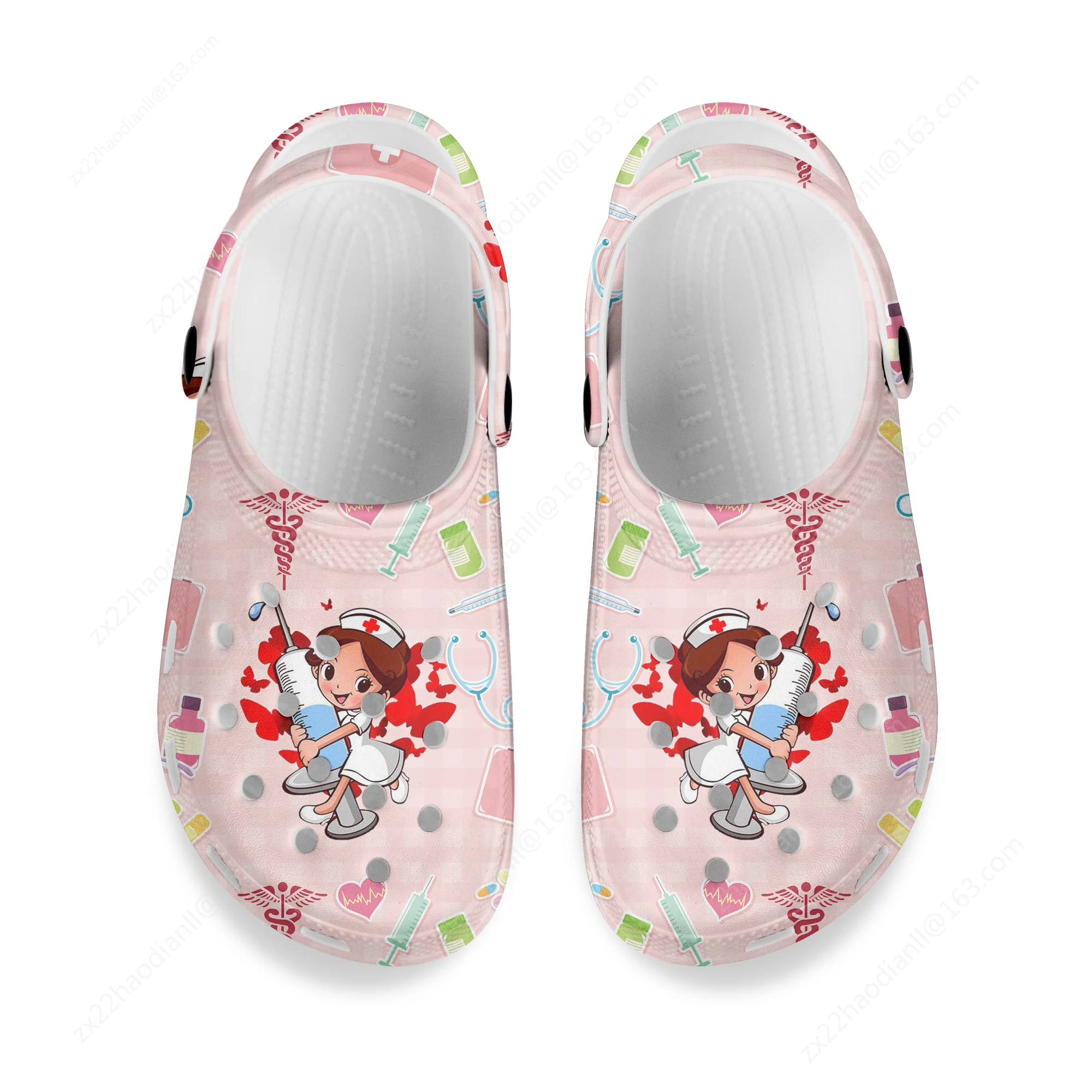 Nursing Designer Shoes Womens Quality Home Medical Footwear Garden Clog Cute Cartoon Nurse Breathable Slippers Shoe Water Shoes