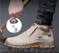 Low Cut Welding Safety Boots for Men Anti-smashing Construction Work Shoes Puncture Proof Indestructible Shoes Safety Work Boots