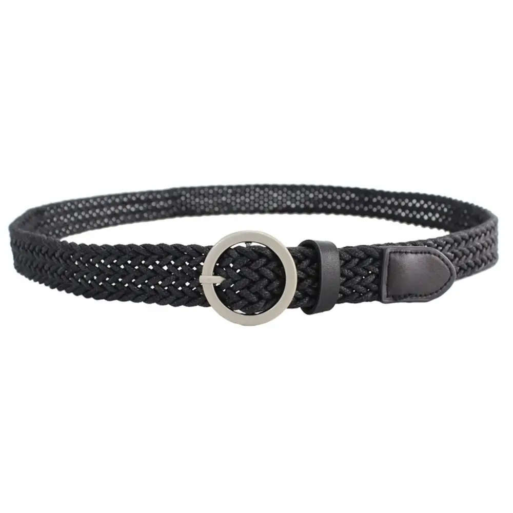 

Waist Rope Beach All-match Pu Leather Hand-woven DIY Braided Belt Ethnic Style Belts Round Button Women Waist Chain