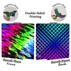 Enhanced Build Plate - Spring Steel Sheet with PEI Coating (257x257mm) - No QR Code and Mat (Flame Skynet)
