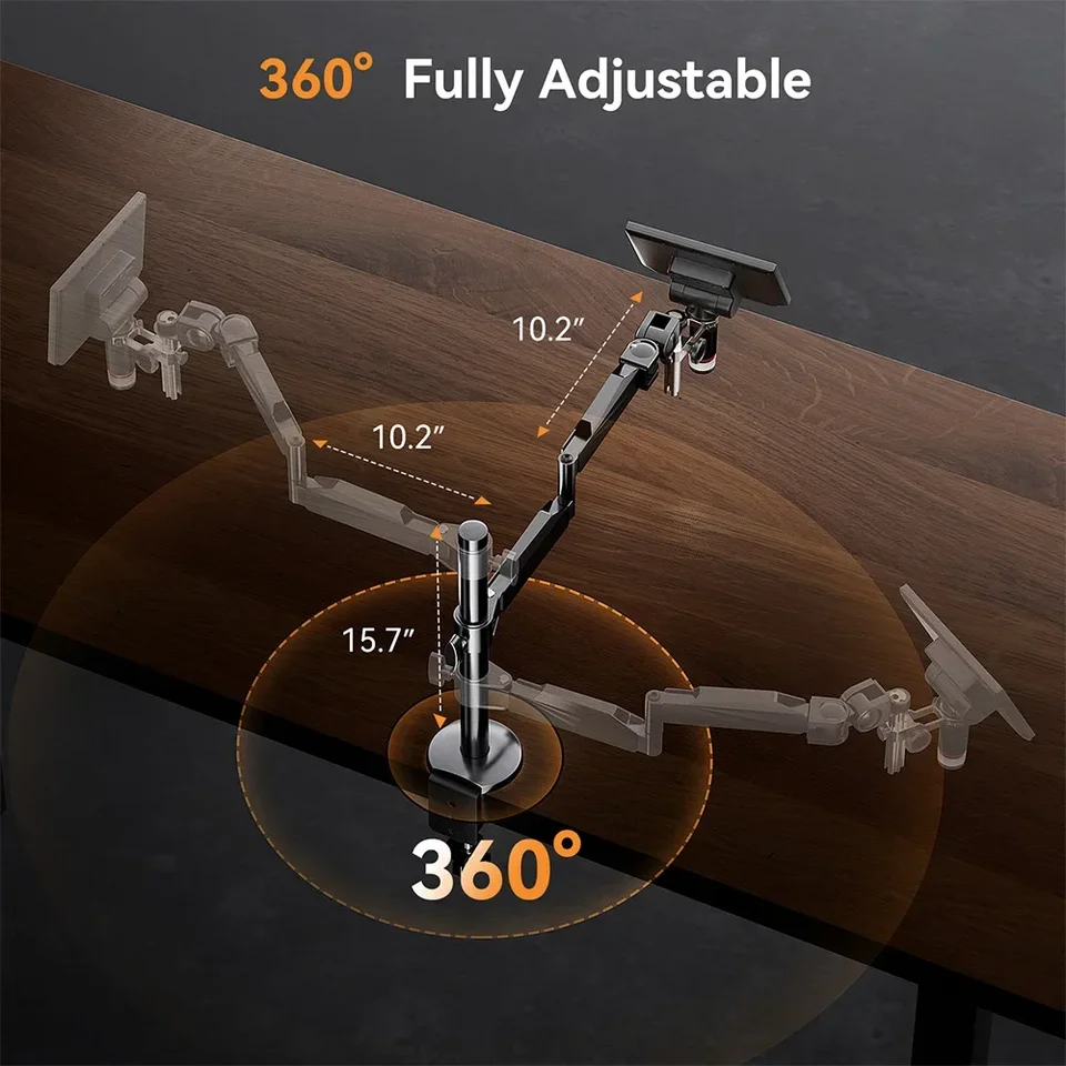 thumbnail image 2 of Heavy Duty Microscope Arm Stand 360°Flexibility With Clamp And Limit Ring Versatile And Sturdy Boom For Lab And Industrial Use Universal Telescopic 2 of 14