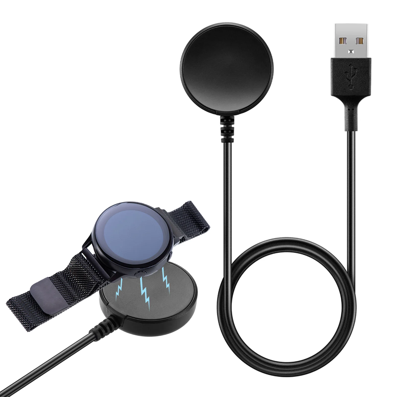 Universal Smart Watch Charger For Samsung Galaxy Watch Active Active 2 Watch3 Watch4 Non Slip Usb Cable Charging Dock Holder Aliexpress