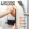 TAILI Acrylic Anti Fog Mirror With Holder Suction Cup Shower Shave Mirrors Fogless Bathroom Mirrors Washroom 3